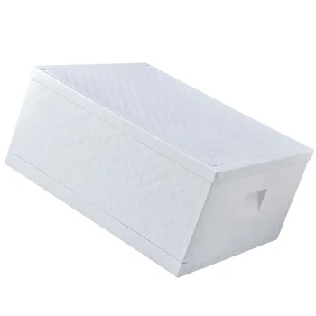 

1Pc Foldable Storage Box High-Capacity Containing Box for Home Grey White