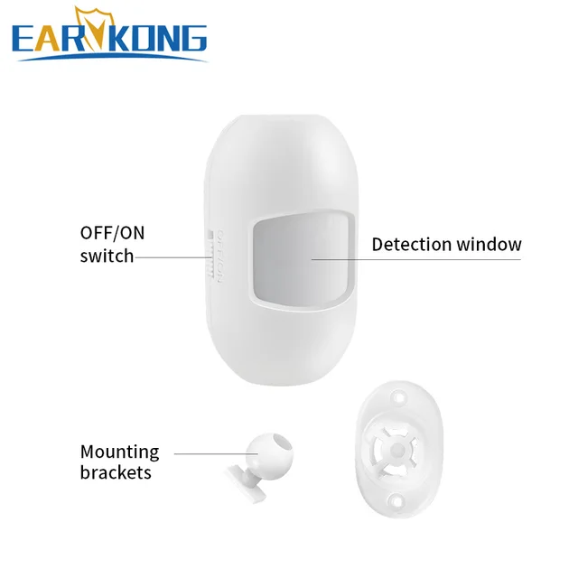 Wireless Motion Detector 5pcs/lot 433MHz 1527 Code Passive Infrared Detector PIR Sensor For Smart Home Security Alarm System 2