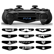 ZOMTOP-etiqueta de barra LED para mando Dualshock 4 PS4 DS4 Pro Slim, cubierta de pegatina para PlayStation 4, Control, Skins, 2 uds.