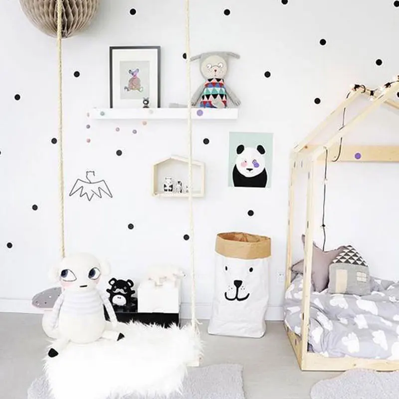 Декор для детской комнаты домашний декор настенная наклейка в Золотой горошек