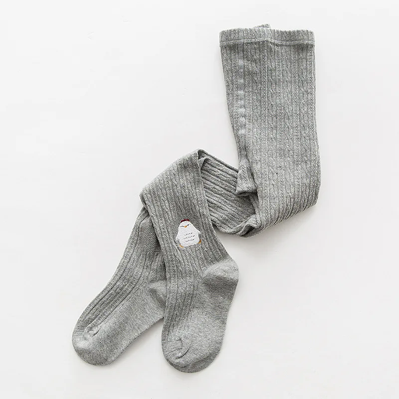 Зимние штаны для девочек вязаные колготки маленьких теплые из 100% хлопка милые с