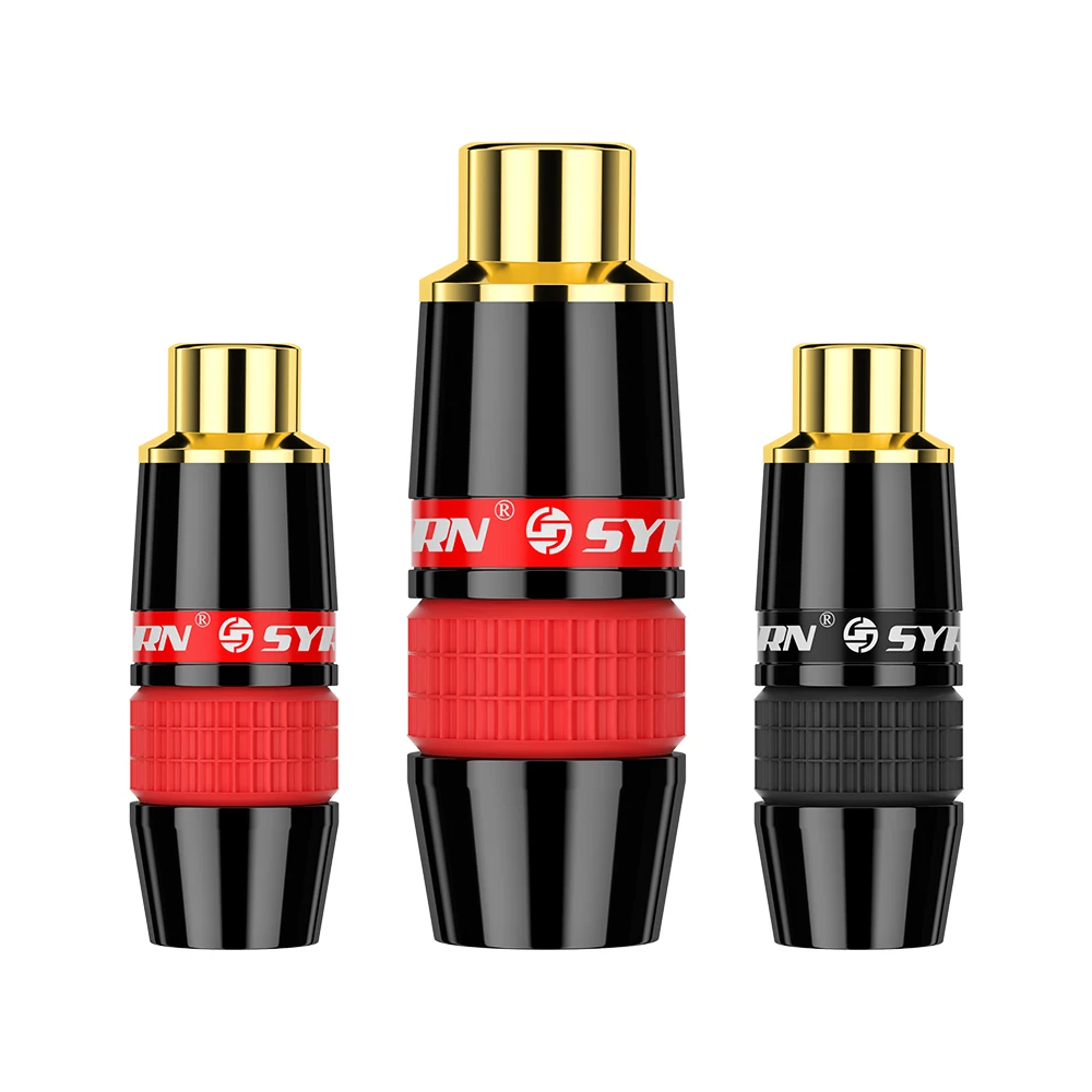 Высококачественный золотой разъем RCA для аудио и видео адаптер Hi Fi DIY кабеля