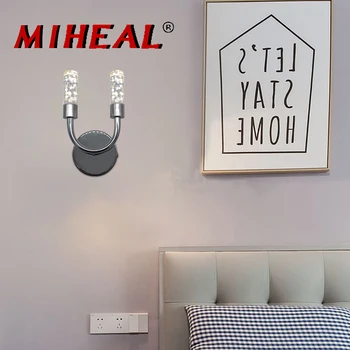 

3W 5W 6W 10W Creative LED Acrylic Wall Lamp Bedroom Wall Lights Living Room Indoor Crystal decorative Lamp Warm White Lighting