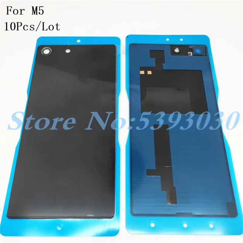 10 шт./лот, чехол для батареи, запасные части для Sony Xperia M5 e5603 e5606 e5653, задняя крышка для батареи, корпус с NFC