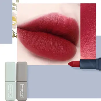 

1Pcs Women Waterproof Lip Sticks Cosmetic Lip Tint Colors Matte Color Lip 3 Red Matte Makeup Velvet Nude Set Lipsticks For T4C6