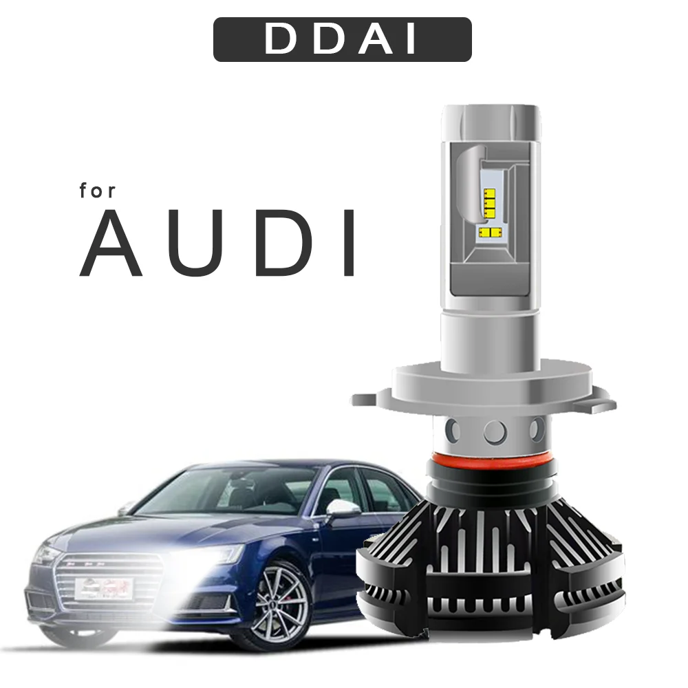 DDAI светильник для авто 3000K 6000K 8000K Led H7 автомобильный головной светильник для AUDI A5 A6 A7 S4 Q7 Q5 автомобильные аксессуары