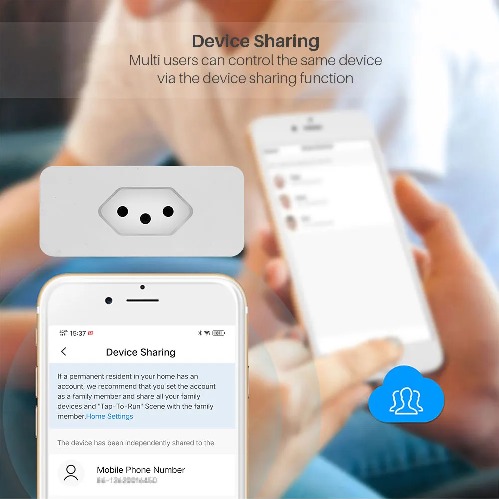 16A Smart Plug Brazil WiFi Tuya Intelligent Power Monitor Socket Timing SmartLife APP Remote Compatible With Alexa Google Home, smart plug