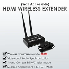 1080P беспроводной WiFi удлинитель 1 приемник только две полосы 2,4G/5G передача до 200 м ИК пульт дистанционного управления HDMI 1,3 HDCP 1,2