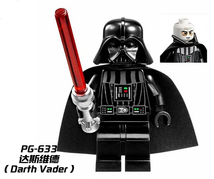 20PCS Star wars Jedi Han Yoda Darth Vader Obi Wan Models Leia Rey Building Blocks Best Gift Toys for Child - Цвет: PG633
