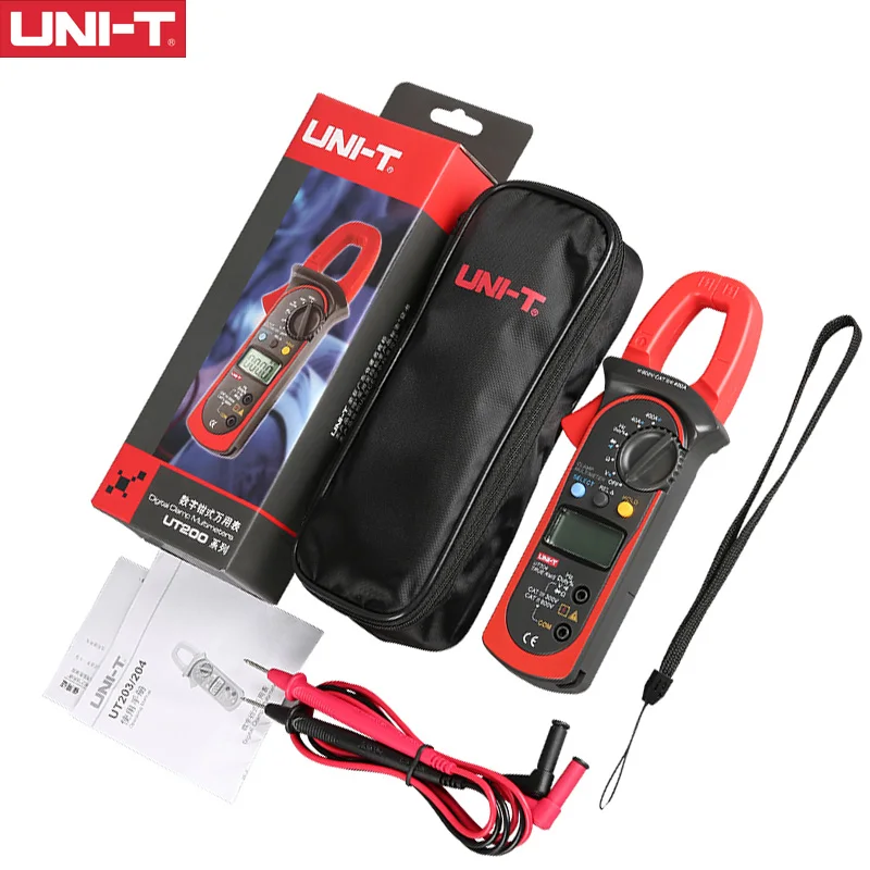 

UNI-T Digital Clamp Meter Multimeter UT203 UT204 UT204A AC DC Volt Current Resistance Frequency Duty Cycle Diode Test Auto Range
