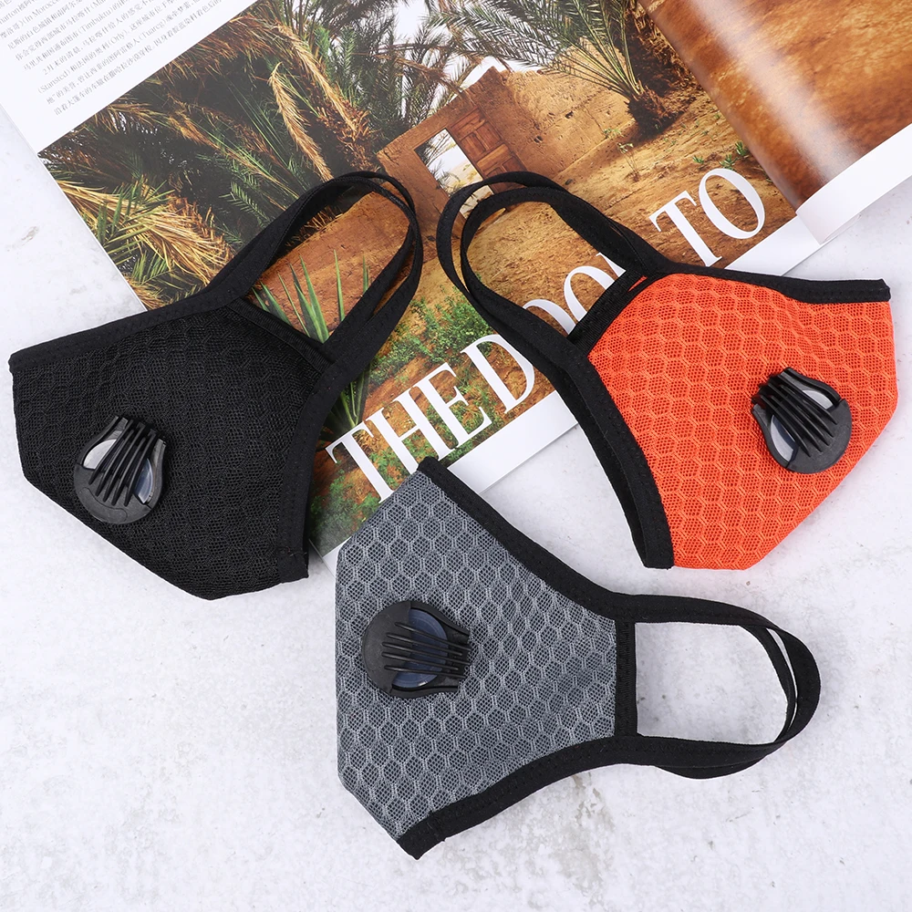 PM2.5 противопылевая маска для лица, рта, дышащая маска с клапаном, защищенная Фильтруемая, представлена сменная фильтрующая крышка из активированного угля