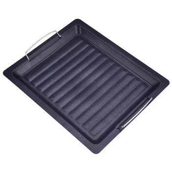 

Grill Pan Iron Barbecue Tool Accessories Household Barbecue Pan Korean Non-stick Fry Pan Grill Pan Outdoor Charcoal Barbecue Pan