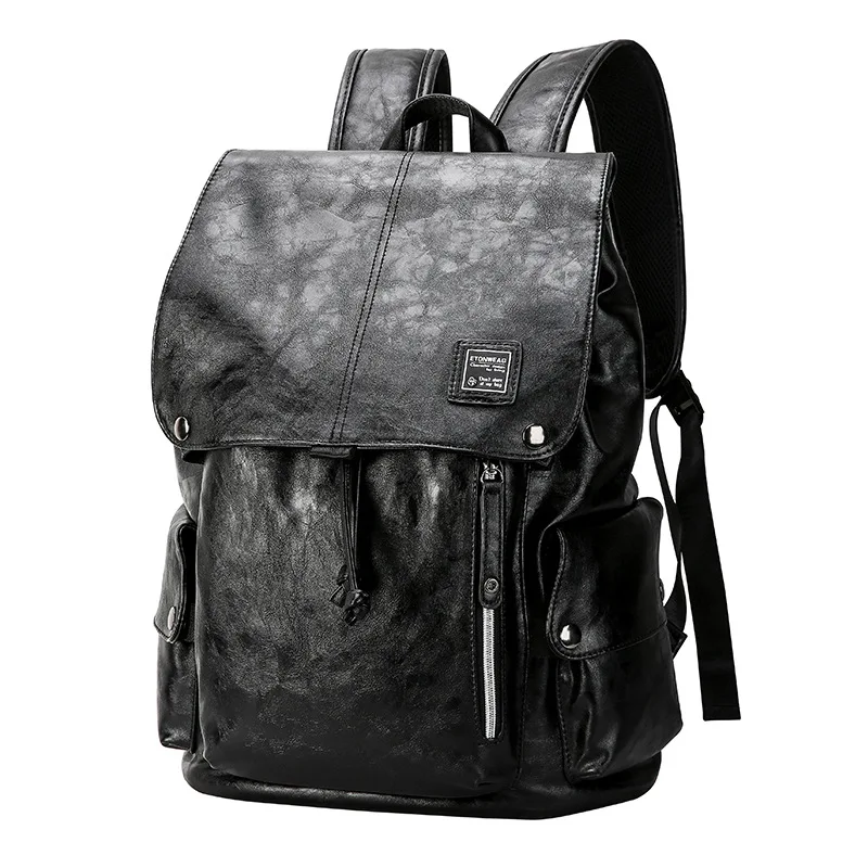 

Backpack Mochila Solid-Shoulder-Bag Teenage Black man Vintage man XA70H Multifunction