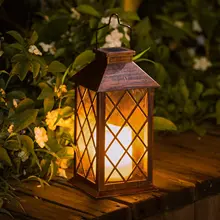 

Solar Lantern Hanging Lanterns Waterproof LED Garden Hanging Light Flickering Flameless Candle Mission Outdoor Garden Decor