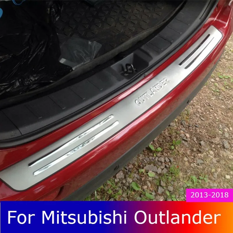 Защита для заднего бампера из нержавеющей стали Mitsubishi Outlander Накладка протектора