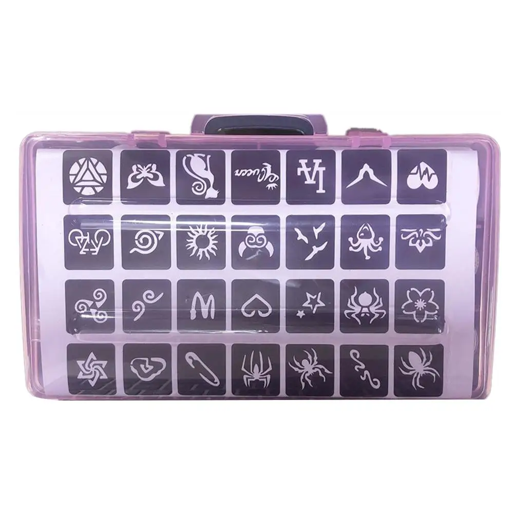 Glitter Tattoo Kits Colorful Body Painting Art Waterproof Temporary Tattoo for Adults Kids Face DIY Nail Painting Art MakeupTool