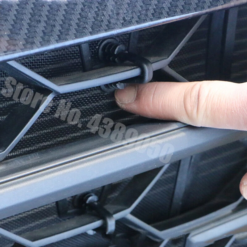 ABS+ нержавеющая сталь для Tiguan mk2 Автомобильная сетка для скрининга насекомых Передняя Решетка Вставка сетчатая отделка автомобильные аксессуары Стайлинг