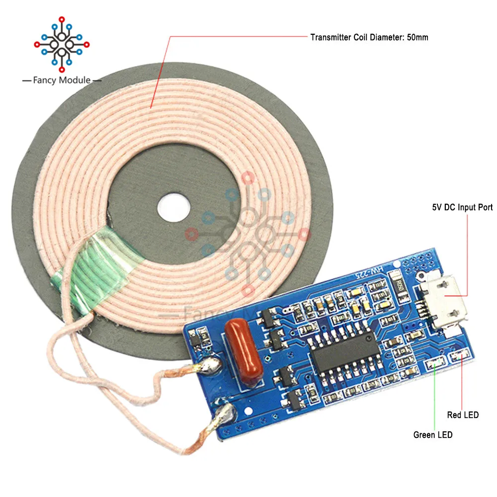 Diymore 5V 1A беспроводной питание/Зарядка 5W беспроводной зарядное устройство передатчик модуль для Apple Android Xiaomi Мобильный телефон быстрое зарядное устройство