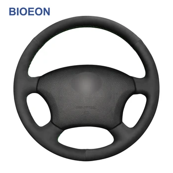 

Hand Sewing Black Synthetic Suede Car Steering Wheel Covers for Toyota Land Cruiser Prado 120 Tacoma 4Runner Hilux Highlander