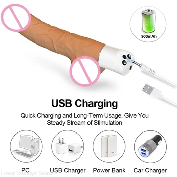 Automatic Thrusting Dildo Stimulator G-Spot Vibrator Suction Cup Adult Hand Free Sex Anal Vibrator for Orgasm Sex Toys For Women 5