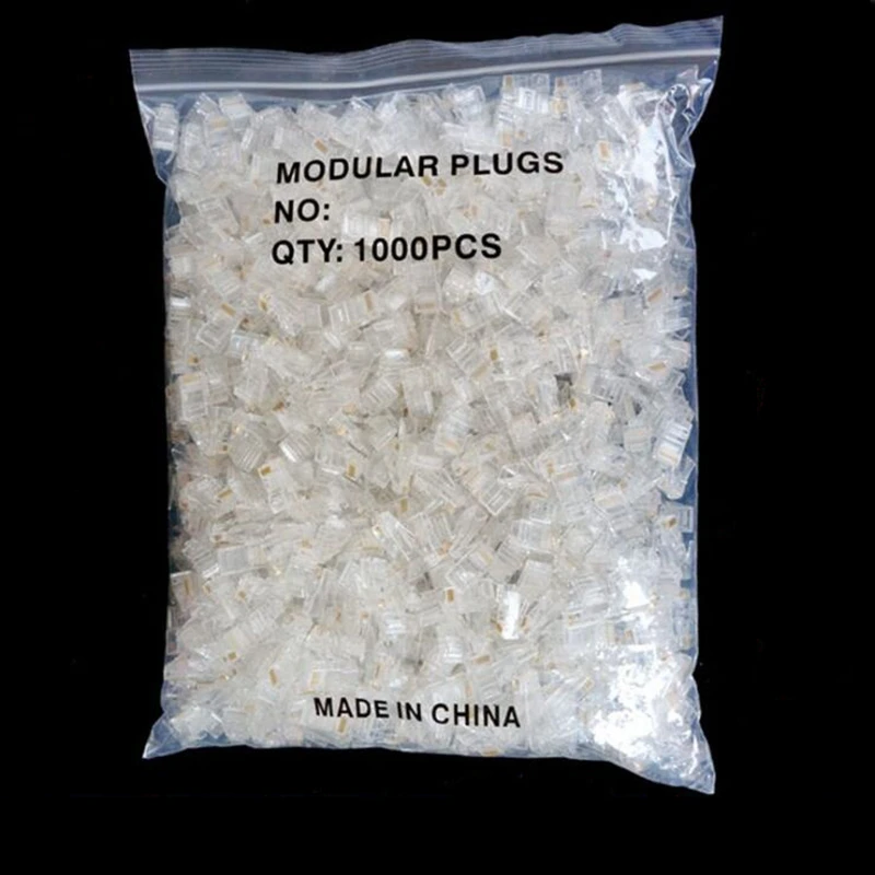 6000 шт. 8 контактный модульный разъем RJ45 со стразами|Компьютерные кабели и разъемы|