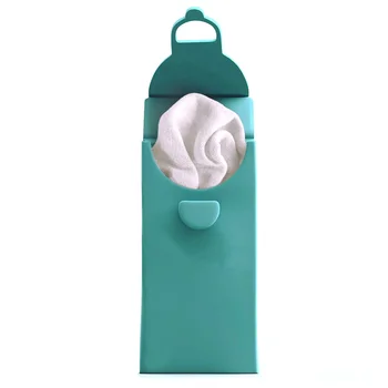 

School Washing Business Trip Reusable Tissue Travel Outdoor Camping Cleaning Silicone Box Square Home Slot Cotton Blended Soft
