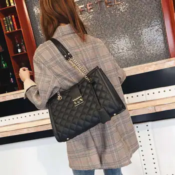 

Luxury Handbags Women Bags Designer Leather Chain Large Shoulder Bags Tote Hand Bag Crossbody Bags For Women 2020 White