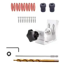 Gabarit de poche pour le travail du bois en aluminium, Kit de positionnement de trous inclinés
