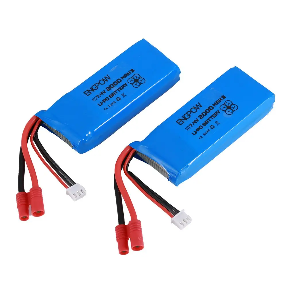 

New 6PCS Engpow 3.7V 1000mAh 1S Rechargeable Lipo Battery JST Plug Connector For MJX T04/T05/T25/M03/F28/F29 RC Drone