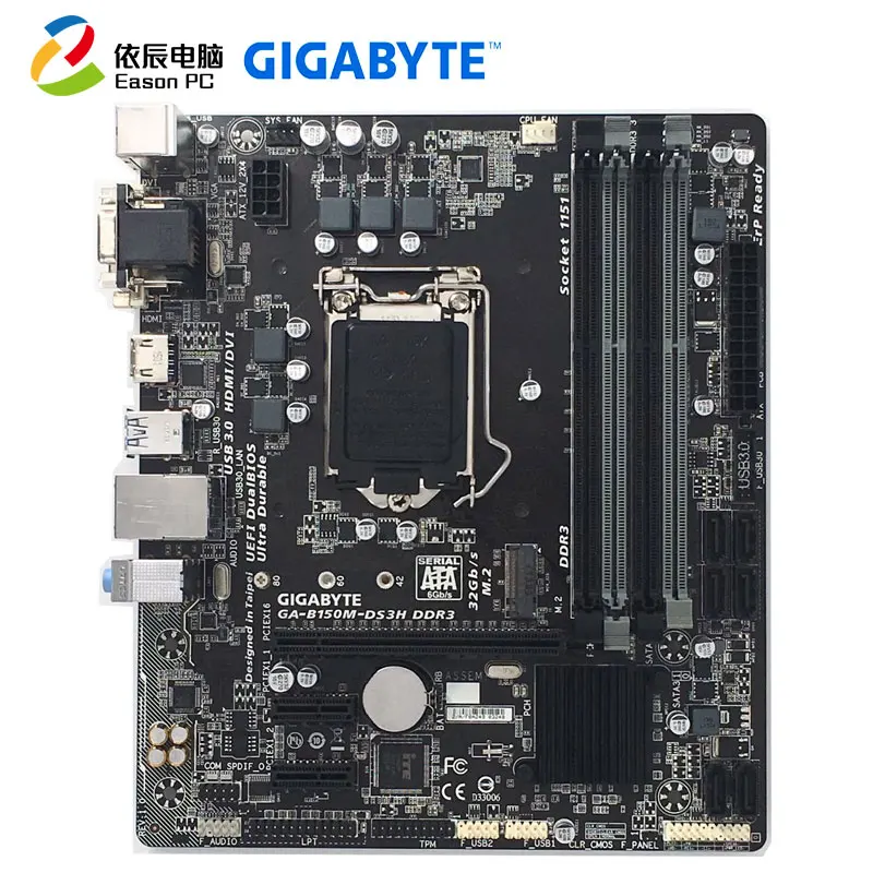 Материнская плата GIGABYTE GA-B150M-DS3H LGA1151 DDR3 32G Micro-ATX