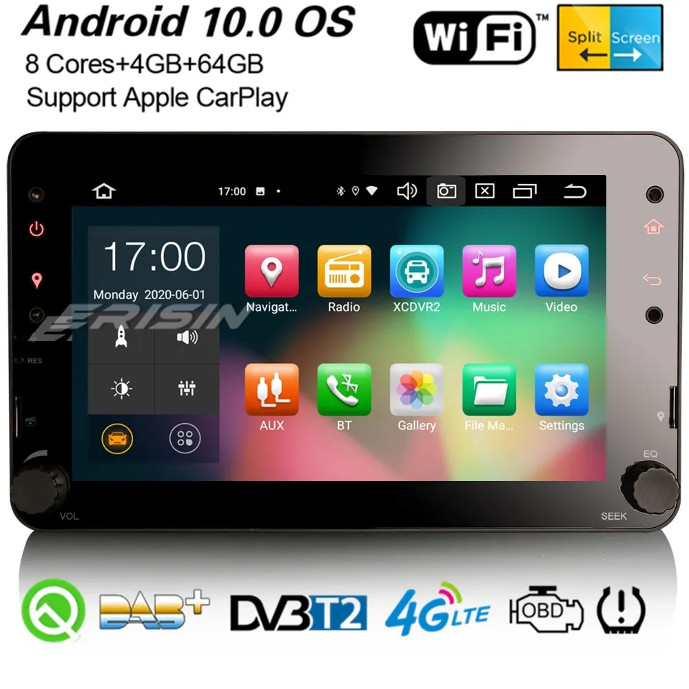 Erisin 8120 8 ядерный Android 10 0 автомобильный стерео CarPlay DAB + Wi-Fi Bluetooth OBD2 DSP Navi для Alfa Romeo 159