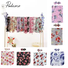 Детская постельная Одежда Горячая для малышей, с цветочным узором пеленать для завёртывания для пеленания спальный мешок повязка на голову набор хлопчатобумажное одеяльце