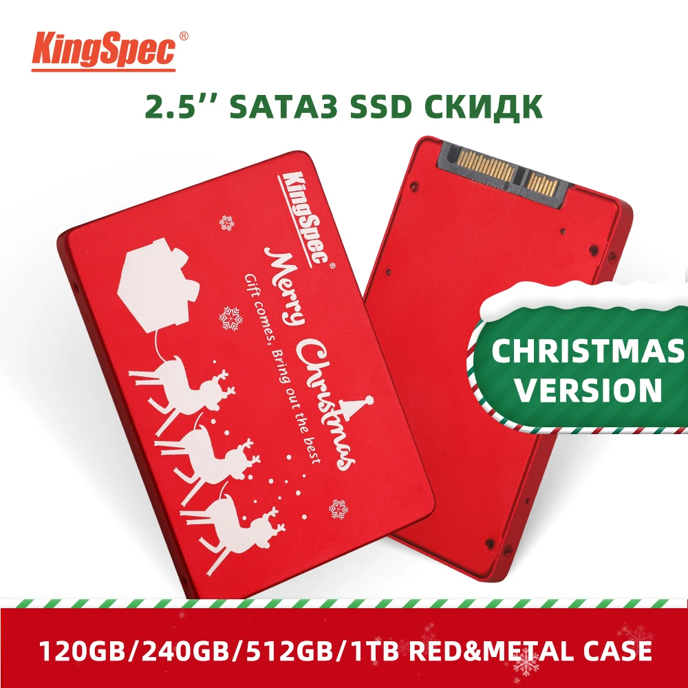 Christmas Gift KingSpec HDD 2.5" SATA SSD 120GB 240GB 512GB 1TB Hard Disk Disco Internal Duro Drive For Laptop Tablet Desktop