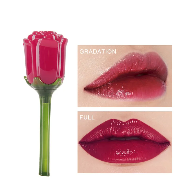 Цветочный зеркальный блеск для губ водостойкая жидкая помада 5 цветов тинт