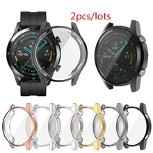 2 шт. чехол для часов huawei Watch GT 2 46 мм Чехол Мягкий Силиконовый ТПУ защитный чехол для часов защитная рамка для huawei GT2 42 мм