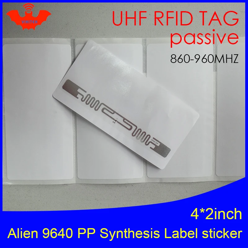 UHF RFID этикетка наклейка Alien 9640 PP синтетическая 915mhz 900mhz 868mhz Higgs3 EPCC1G2 6C умный клей