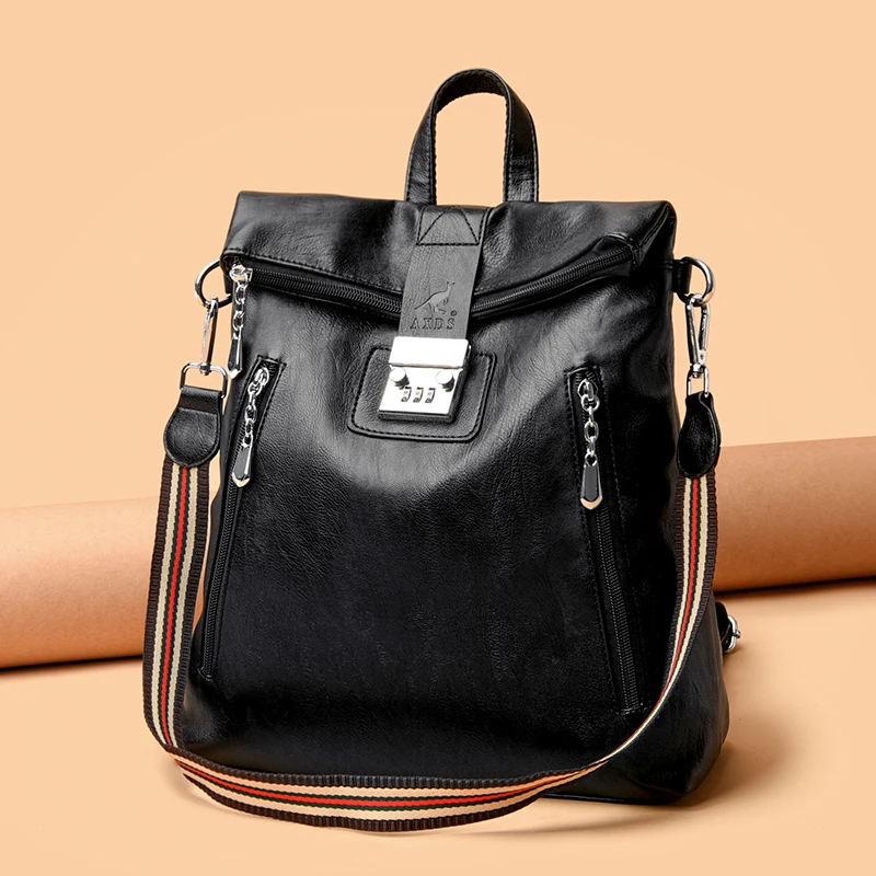 Fashion Women Backpack High Quality Youth Leather Backpacks for Teenage Girls Female Shoulder Bag main image 1