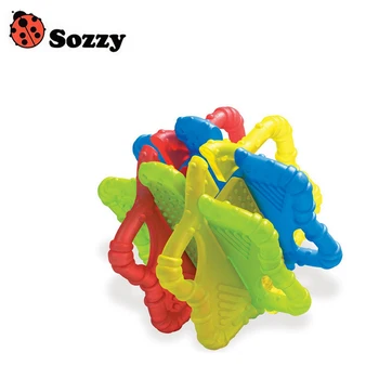 

1pcs Sozzy Silicone Teether Silicone Early Learning Building Blocks (have Quality inspection report)