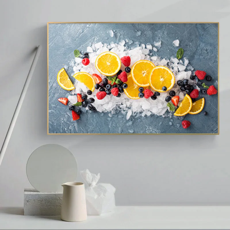 Pintura em tela banana desenho animado frutas poster abstracto impressão da  parede fotos cozinha gourmet loja restaurante decoração - AliExpress