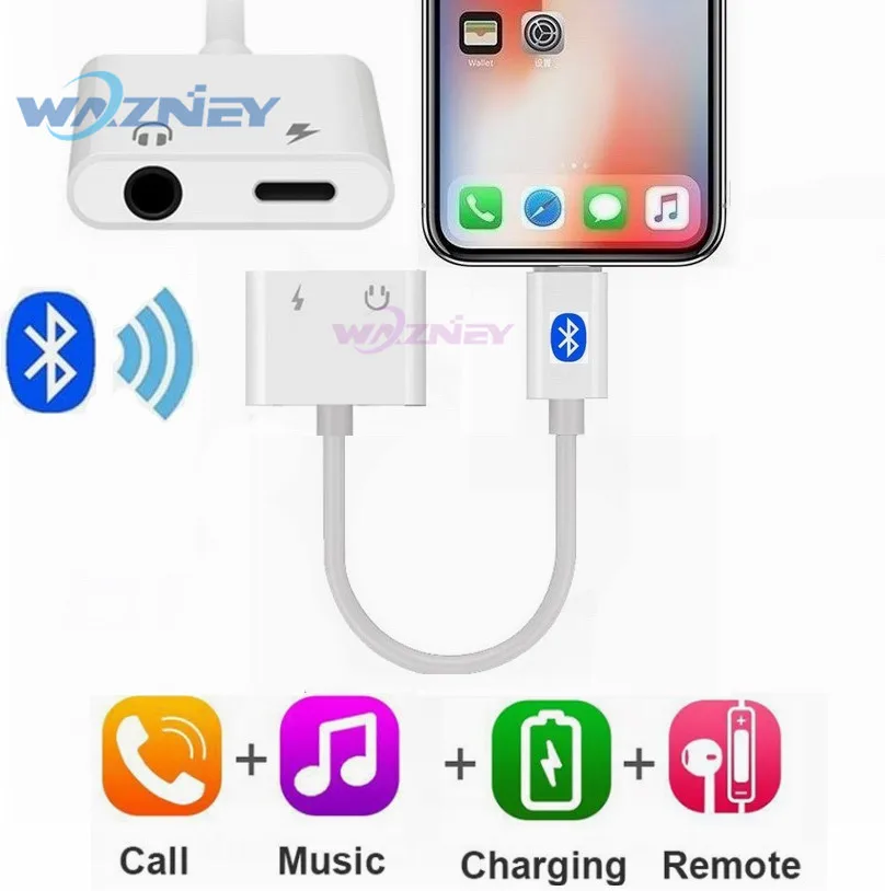 8 pin для iphone до 3 5 мм двойной разъем Aux Наушники Аудио Сплиттер Адаптер 11 pro max X Xs