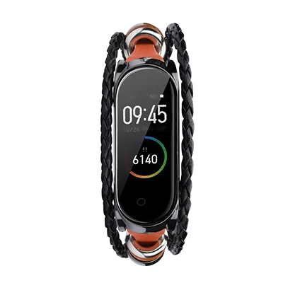 Brown HANGRUI mi Band 4 старинный кожаный браслет ремешок для Xiaomi mi Band 4 mi Band 3 замена Браслет для Xiaomi mi Band 4 NFC ремешок - Цвет: Brown