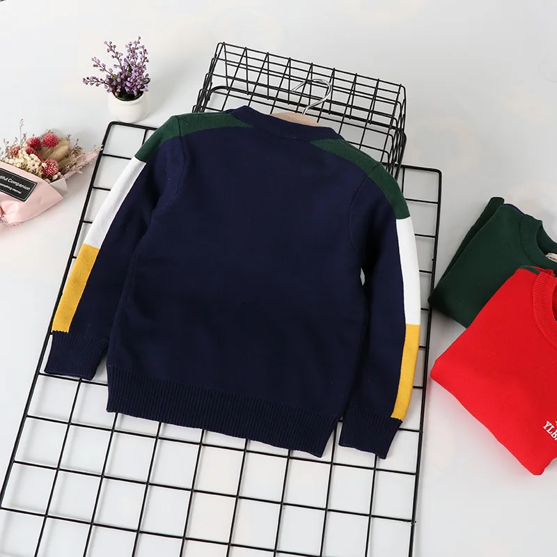 

Childrenswear Pullover in CHILDREN'S Sweater 2019 New Style Autumn Clothing Crew Neck Sweater BOY'S Knit Low Waist Jersey Tops