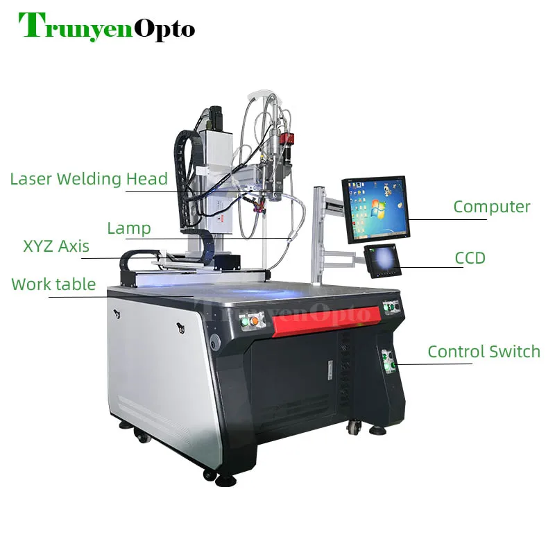 

500W 1000W 1500W Continuous Optical Fiber Laser Welding Machine for Lithium Battery Round Tube Seal Welder All Metal