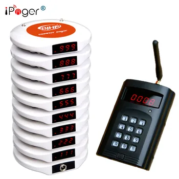

Waterproof wireless restaurant coaster pager system with 10 pagers