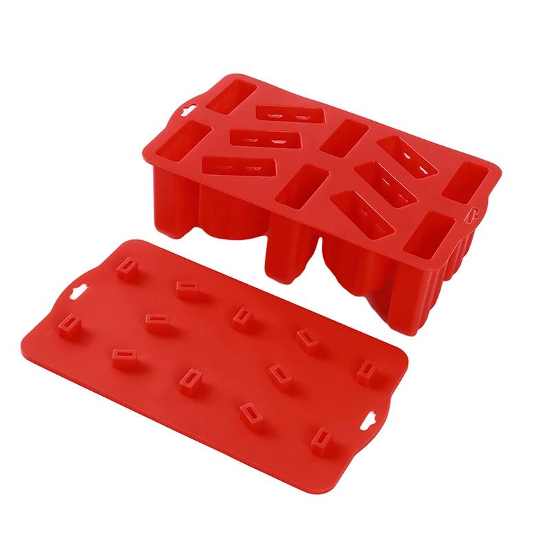 Food Grade Silicone Ice Cream Molds Freezer Ice Cream Bar Molds Maker 12-hole Ice Cream Moulds With 50Pcs Popsicle Sticks