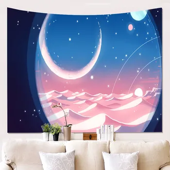 

Star Moon Tapestry Wall Hanging Witchcraft Medieval Vintage Divination Wall Tapestry Astrology Tapestry Blanket