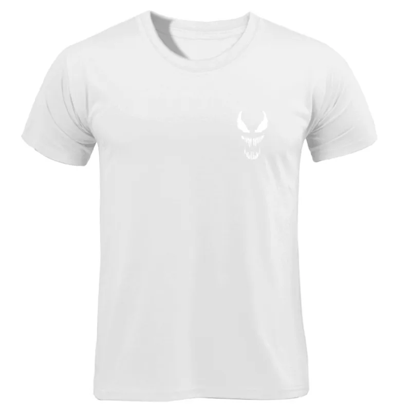 White Новая одежда, модная футболка, мужская хлопковая дышащая мужская футболка с коротким рукавом для фитнеса, футболка для тренажерного зала, облегающая Повседневная летняя футболка - Цвет: White