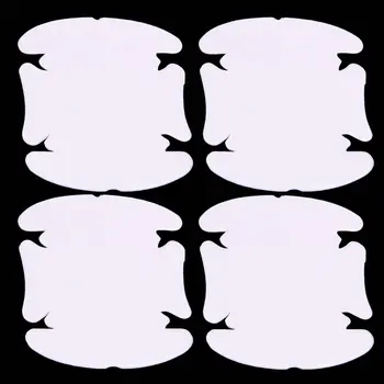 

4 Sheets Adhensive Car Door Handle Scratches Film Guard Shakes Protector Invisible Durable and Transparent