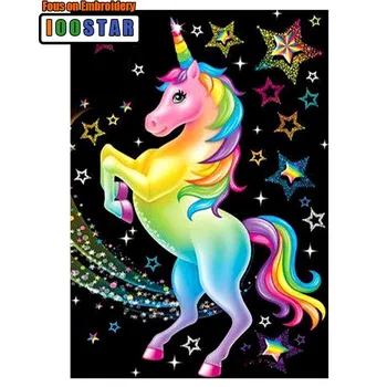 

Cartoon unicorn 5D DIY Full Square Round Diamond Painting Embroidery Rhinestone Cross Stitch Mosaic Home Decor