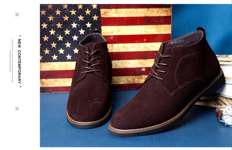 NPEZKGC/мужские ботинки «Челси» размера плюс 38-48; однотонные повседневные кожаные ботильоны; сезон осень-зима; брендовая мужская замшевая обувь